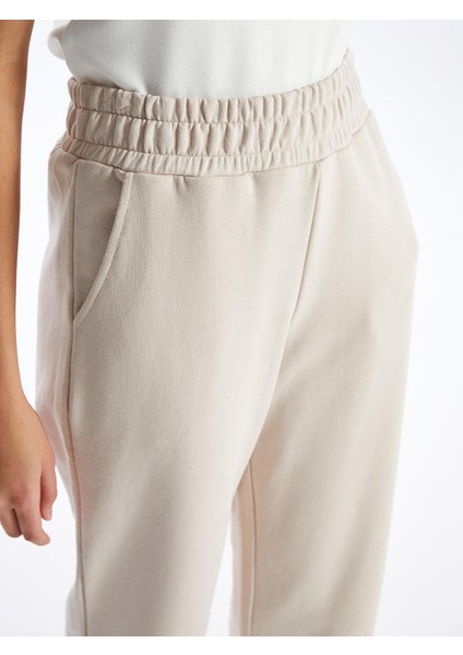 Xsıde Kadın Beli Lastikli Düz Jogger Eşofman Altı