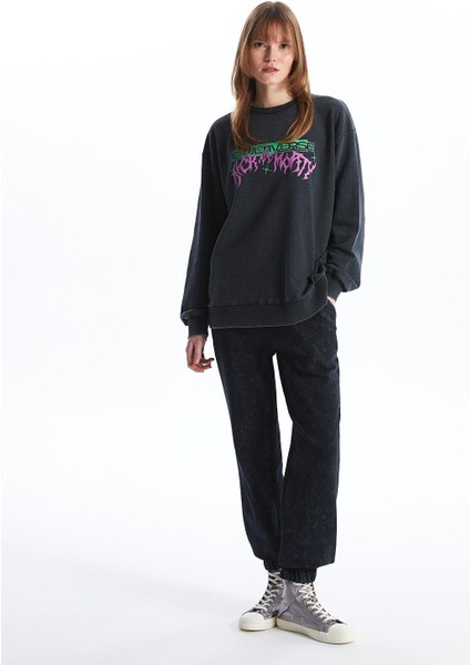 Xsıde Kadın Beli Lastikli Düz Jogger Eşofman Altı