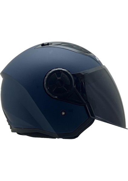 Aırflow 2 Mat Navy Mavi Kask Siyah Cam