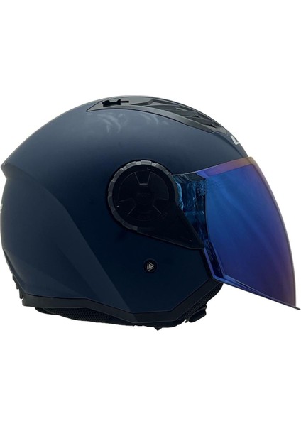 Aırflow 2 Mat Navy Mavi Kask Mavi Cam
