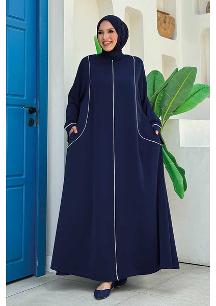 Cepli Şerit Detaylı Elbise 6018 Lacivert fiyatları