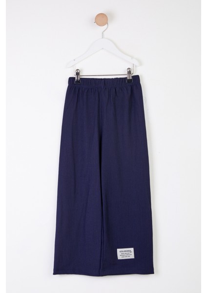 Kız Çocuk Lacivert Arma Detaylı Pijama Altı - 25488