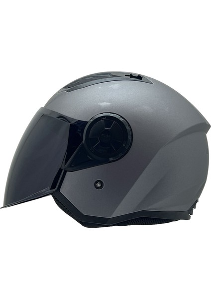 Aırflow 2 Mat Tıtanıum Kask Siyah Cam