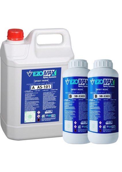 Ultra Şeffaf Döküm Tipi Epoksi Reçine 6 kg Set Epoxy Masa Sehpa Için