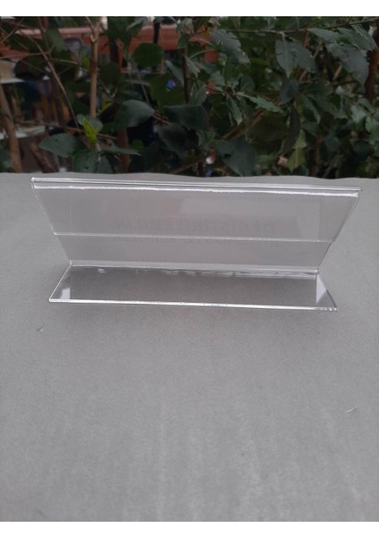 Şeffaf Değiştirilebilir Yatay Masaüstü Isimlik - 20X7 cm modelleri