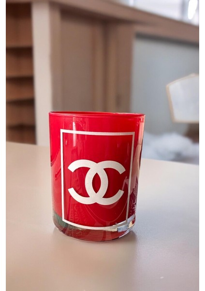 Chanel Kırmızı Kokulu Bardak Mum