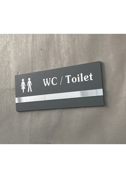 Soft Seri Minimal Pleksi Wc Kapı Isimliği