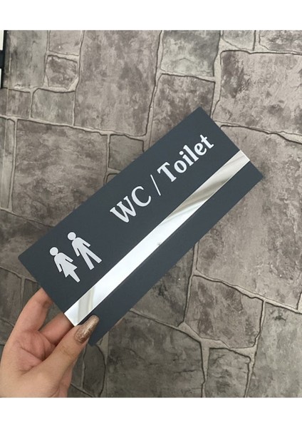 Soft Seri Minimal Pleksi Wc Kapı Isimliği