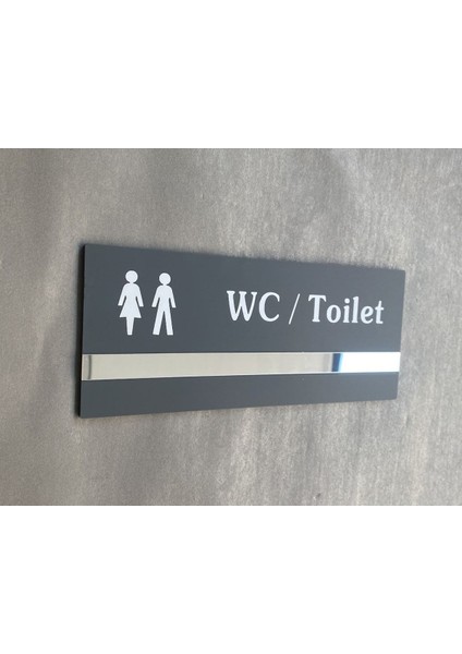 Soft Seri Minimal Pleksi Wc Kapı Isimliği