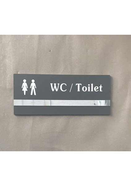 Soft Seri Minimal Pleksi Wc Kapı Isimliği