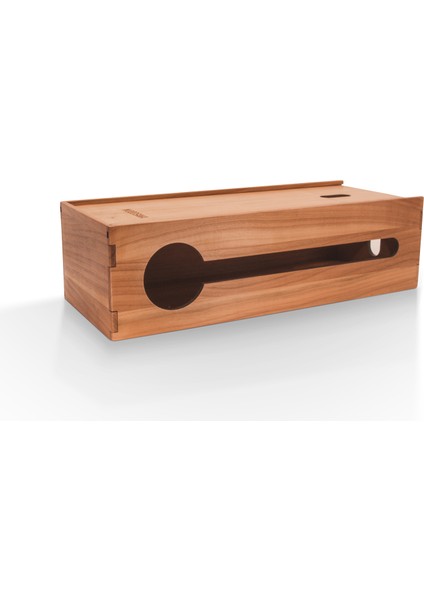 Reka Kablo Saklama Kutusu - Kayar Kapaklı - Büyük - Kiraz Ağacından