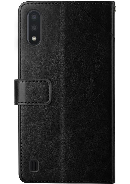 Samsung Galaxy A01 Için Kılıf Telefon Kılıfı Deri Cüzdan Kapak Çevirin Kitap Tpu (Yurt Dışından)