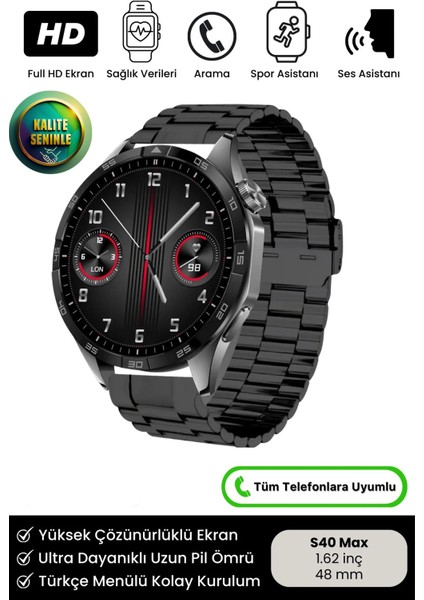 Resmi Distribütör Garantili Watch Pro 4 Amoled Ekranlı Yuvarlak Akıllı Saat Ios ve Android Tüm Tele