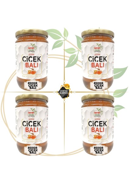 4 adet 850gr Çiçek balı (4x850gr)