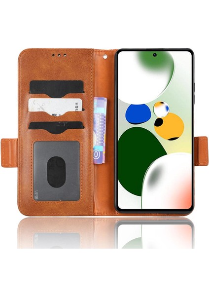 Xiaomi Poco X5 Pro 5g Için Kılıf Cüzdan Pu Deri 3 Kart Tutucu Kapak Çevirin (Yurt Dışından)