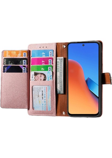Redmi 12 Için Kılıf Deri Kılıf Kordon Fermuar Aşk Cüzdan (Yurt Dışından)