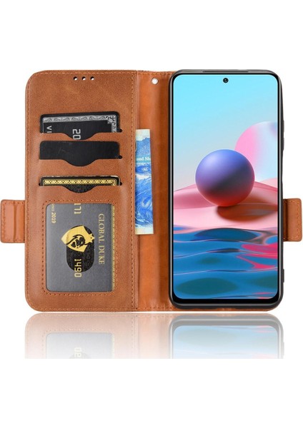 Xiaomi Redmi Not 10S 3 Kart Tutucu Görüntüleme Standı Kapak Kapak Pu (Yurt Dışından)