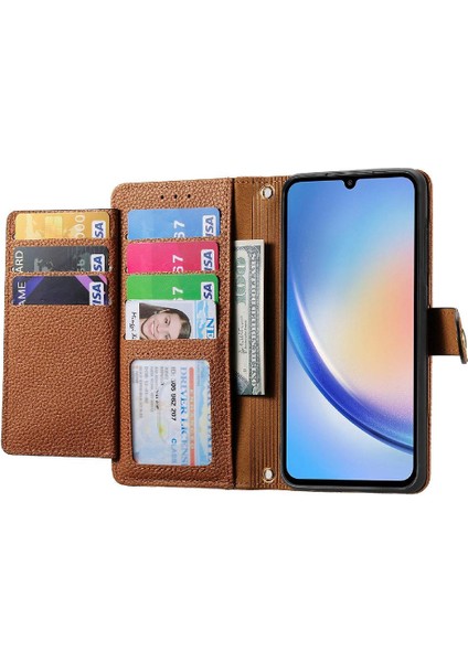 Samsung A34 5g Aşk Deri Kılıf Cüzdan Kordon Fermuar (Yurt Dışından) fırsatları