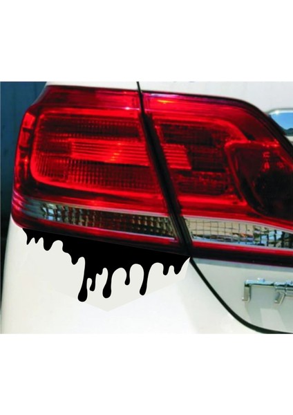 2 Adet Kan Damlası Far Sticker, Araba Sticker, Oto Sticker S43