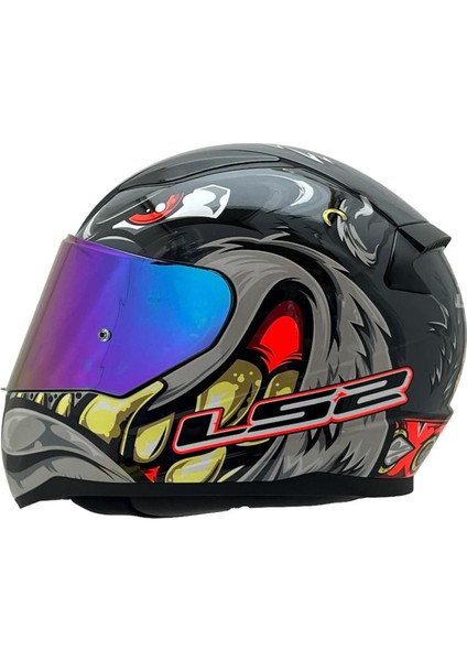 Rapıd 2 Spox Gri-Kırmızı Kask Gökkuşağı Cam fiyatları