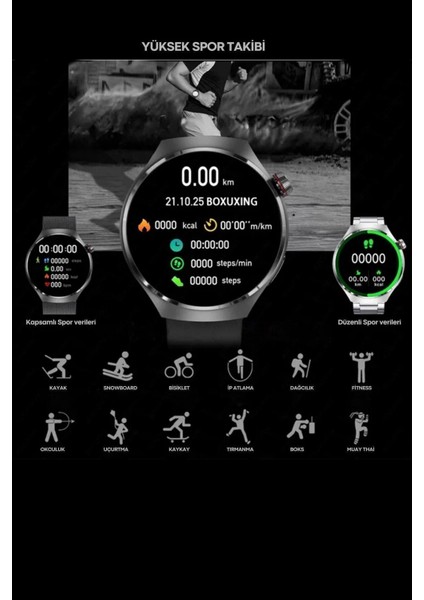 Tekno Trust Haino Teko RW32 Curved Amoled Ekran 3 Kordon Gt4 Pro Akıllı Saat