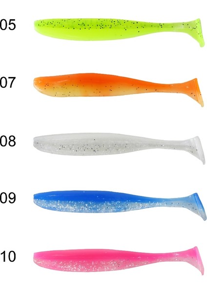 Shad Tail Soft 10CM 4.7gr Levrek Silikonu 5li Paket Suni Silikon Yem
