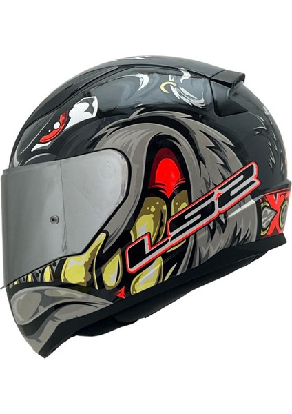 Rapıd 2 Spox Gri-Kırmızı Kask Gri Cam