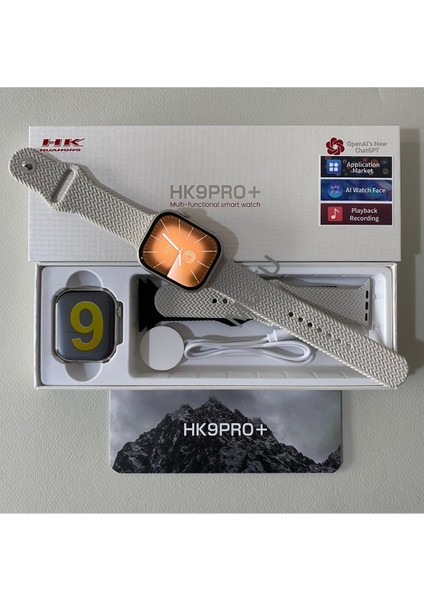 Tekno Trust Hk9 Pro Plus 4 Kordon Özel Seçmeli Son Versiyon Watch9 Amoled Ekran Akıllı Saat