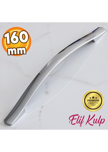 Elif Krom Metal Kulp 160 Mm-16 cm Mobilya Çekmece Mutfak Dolabı Dolap Kapak Kulpları Kulbu Kulpu