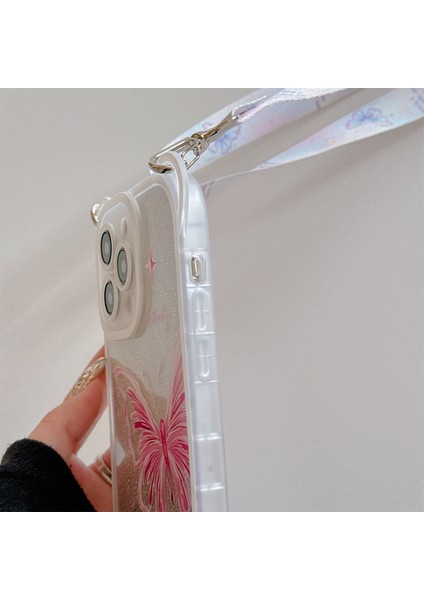 iPhone 15 Pro Max Için Kılıf Desenli Glitter Tpu Telefon Kılıfı, Crossbody Ipli-Çok Renkli (Yurt Dışından) fırsatları