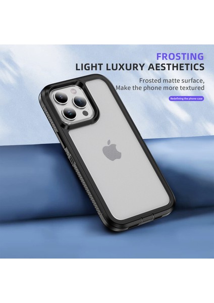 iPhone 15 Pro Kılıf Tpu+Pc Düşmeye Karşı Koruyucu Telefon Kılıfı-Siyah+Şeffaf (Yurt Dışından) fiyatları