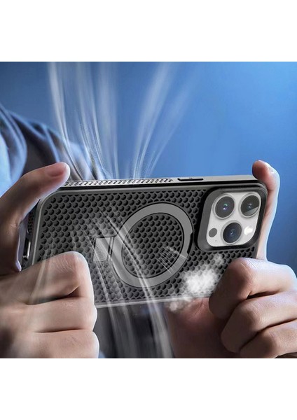 iPhone 12/12 Pro Kılıf Petek Dokulu Pc+Tpu Manyetik Kapak ve Kickstand-Koyu Mor (Yurt Dışından)