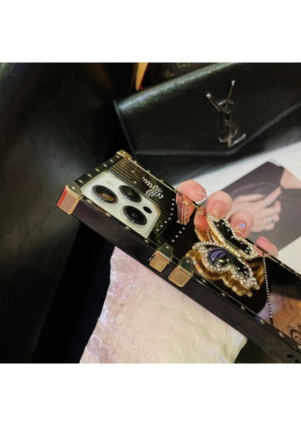iPhone 13 Pro Için Çizilmez Elektroliz Kaplama Kapak Tpu+Pc Telefon Kılıfı Çubuğu-Koyu Mor (Yurt Dışından)
