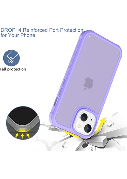iPhone 14 Plus Kılıf Tpu+Pc Cilt Dostu Dokunmatik Mat Telefon Kılıfı-Açık Mor (Yurt Dışından)