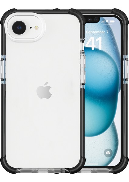 iPhone SE(2024) Için Kılıf 3'ü 1 Arada Düşmeye Tpu+Tpe+Akrilik Telefon Kılıfı-Siyah+Şeffaf (Yurt Dışından) fiyatları