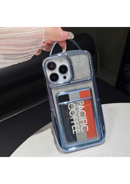 iPhone 15 Pro Kılıf Glitter Kart Tutucu Yumuşak Tpu Telefon Kapağı-Altın (Yurt Dışından) fırsatları