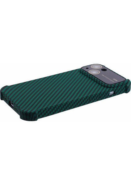iPhone 13 Için Karbon Fiber Dokulu Kılıf Tpu+Silikon Büyük Pencere Anti-Damla Telefon Kapağı-Yeşil (Yurt Dışından) fırsatları