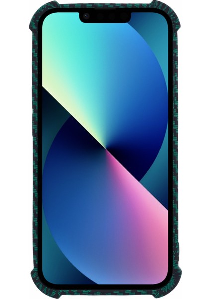 iPhone 13 Için Karbon Fiber Dokulu Kılıf Tpu+Silikon Büyük Pencere Anti-Damla Telefon Kapağı-Yeşil (Yurt Dışından) indirimleri