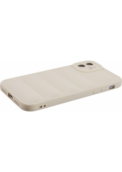 iPhone 12 Için Tpu Kılıf 6.1 Inç Kabuk Aşağı Ceket Güçlendirilmiş Dört Köşeli Telefon Kapağı-Beyaz (Yurt Dışından)