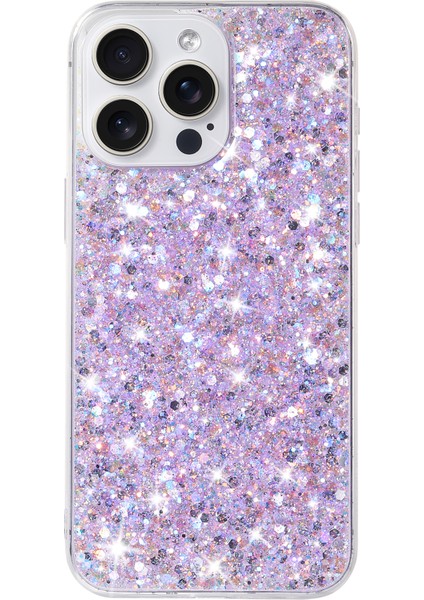 iPhone 13 Pro Max Sparkle Epoksi Cep Telefonu Tpu Kapak-Mor Arka Kabuk (Yurt Dışından)
