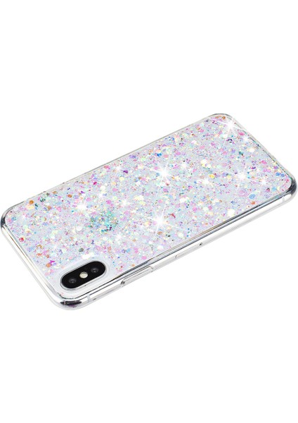 iPhone X/xs Max Cep Telefonu Kılıfı Sparkle Epoksi Damla Korumalı Tpu Kılıf-Beyaz (Yurt Dışından)