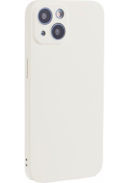 iPhone 13 Mini Için Düşmeye Dayanıklı Kılıf Cilde Dokunuşlu Ka Kaplamalı Sert Pc Cep Telefonu Kapağı-Beyaz (Yurt Dışından)