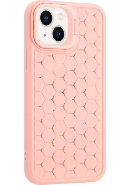 iPhone 15 Plus Kılıf Için Tpu Telefon Kapağı Lensli Nefes Alabilen Soğutma Çubuğu-Pembe (Yurt Dışından)