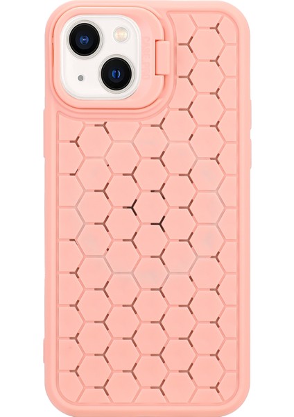 iPhone 15 Plus Kılıf Için Tpu Telefon Kapağı Lensli Nefes Alabilen Soğutma Çubuğu-Pembe (Yurt Dışından)