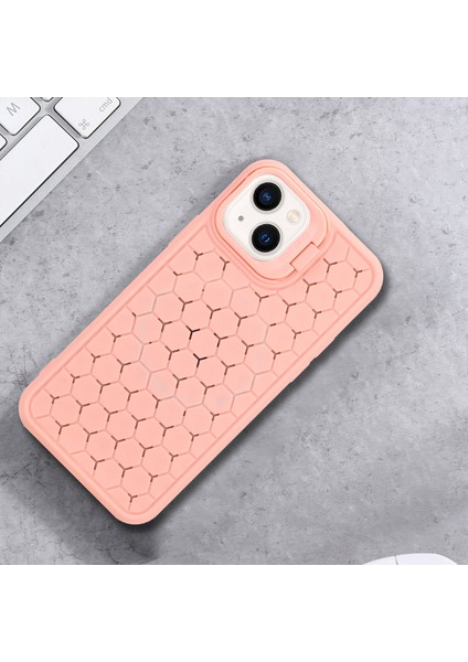 iPhone 15 Plus Kılıf Için Tpu Telefon Kapağı Lensli Nefes Alabilen Soğutma Çubuğu-Pembe (Yurt Dışından)