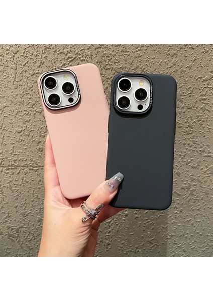 iPhone 13 Pro 6.1 Inç Telefon Kılıfı Mat Metal Lens Çerçevesi Pc Kapağı Mobil Tedarikçisi-Mor Için (Yurt Dışından)