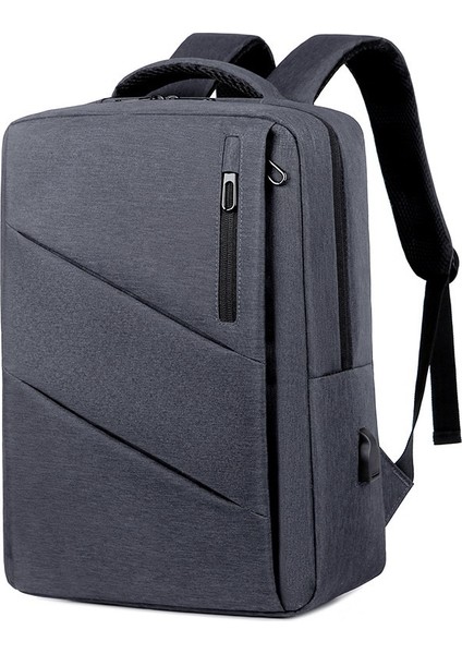 Yeni Stil Sırt Çantası Erkek Iş Rahat Bilgisayar Çantası Basit Büyük Kapasiteli Seyahat Sırt Çantası (Yurt Dışından)