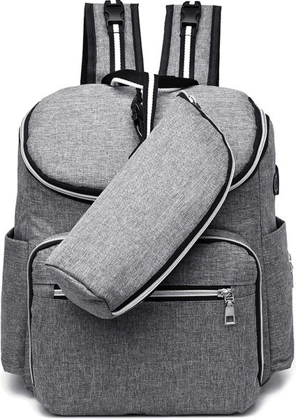 Su Geçirmez Anne Saklama Çantası Anne ve Bebek Anne Sırt Çantası Taşınabilir Iki Parçalı Set Kayınvalide Büyük Kapasiteli Seyahat Sırt Çantası (Yurt Dışından)