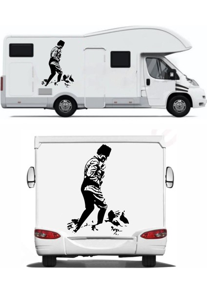 Mustafa Kemal Atatürk Kocatepe Siluet Araba Oto Motosiklet Karavan Sticker 00617 modelleri