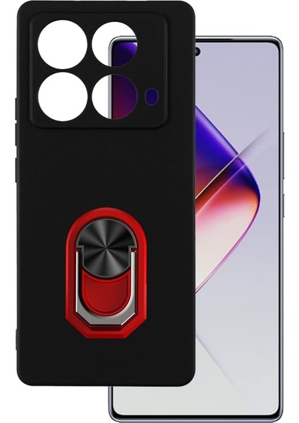 Infinix Note 40 4g Kılıf Kamera Korumalı Yüzüklü Kickstand Mat Kapak
